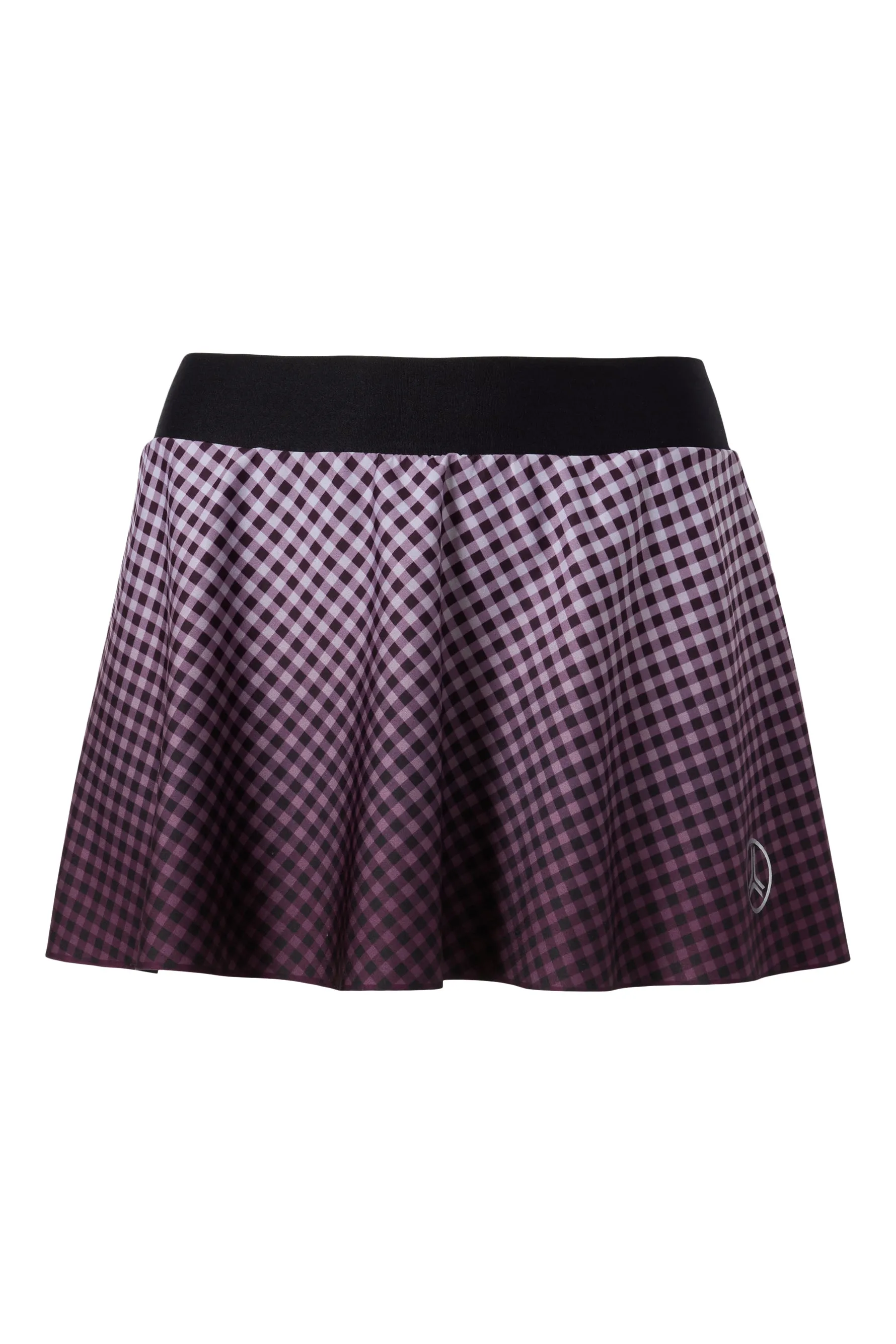 3D Gingham Speed Flounce Tennis Skirt - Italian Plum