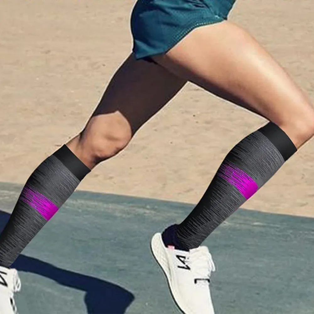 6 Pairs Set Compression Socks Knee High Nylon Stocking Leg Support Socks for Men and Women European size 40-46 -Style 1