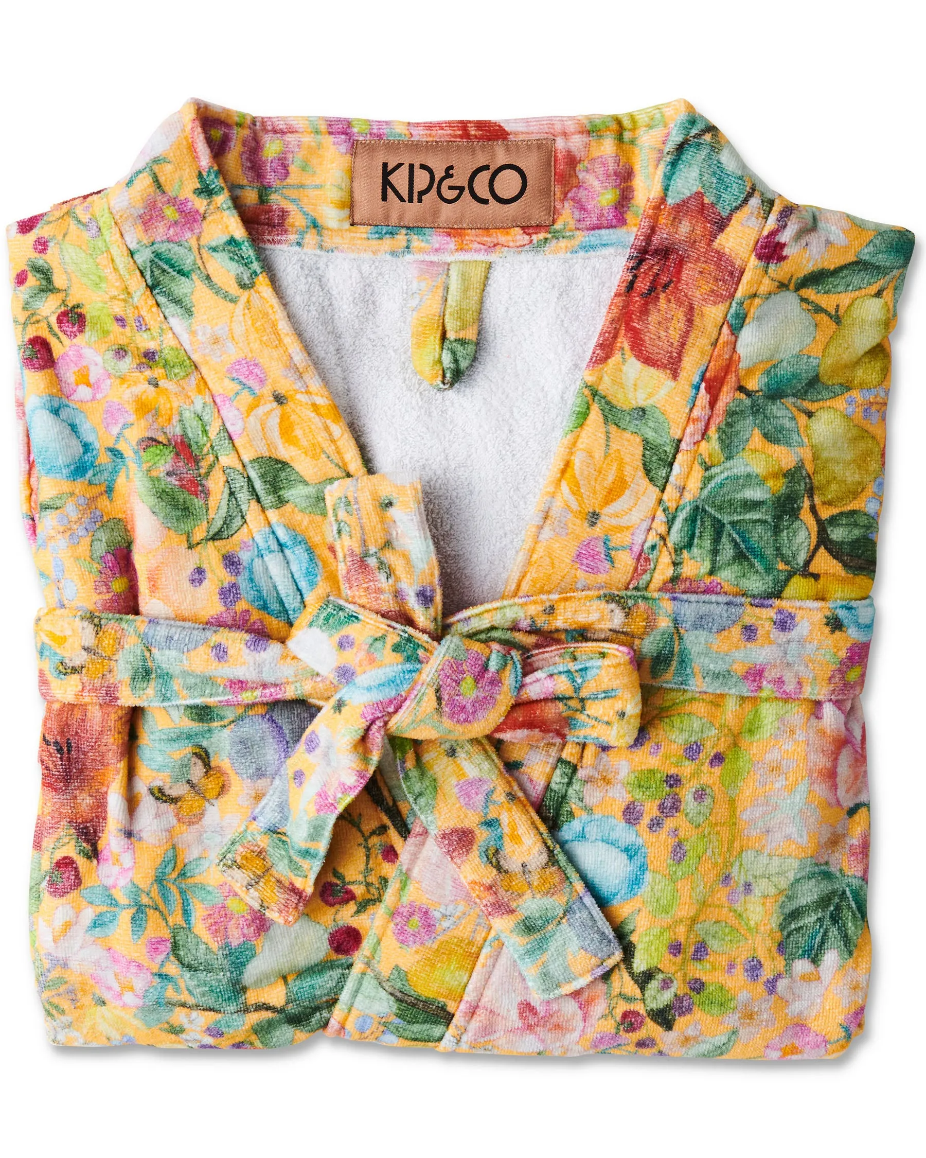Abundance Marigold Printed Terry Bath Robe