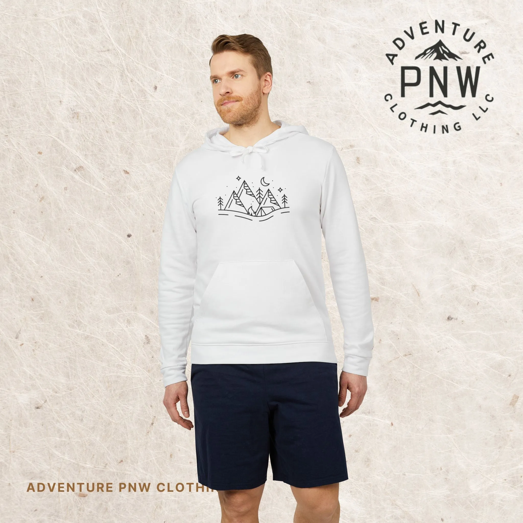 Adidas® Eco-Friendly Fleece Hoodie | Custom Comfy Adventure Mountains