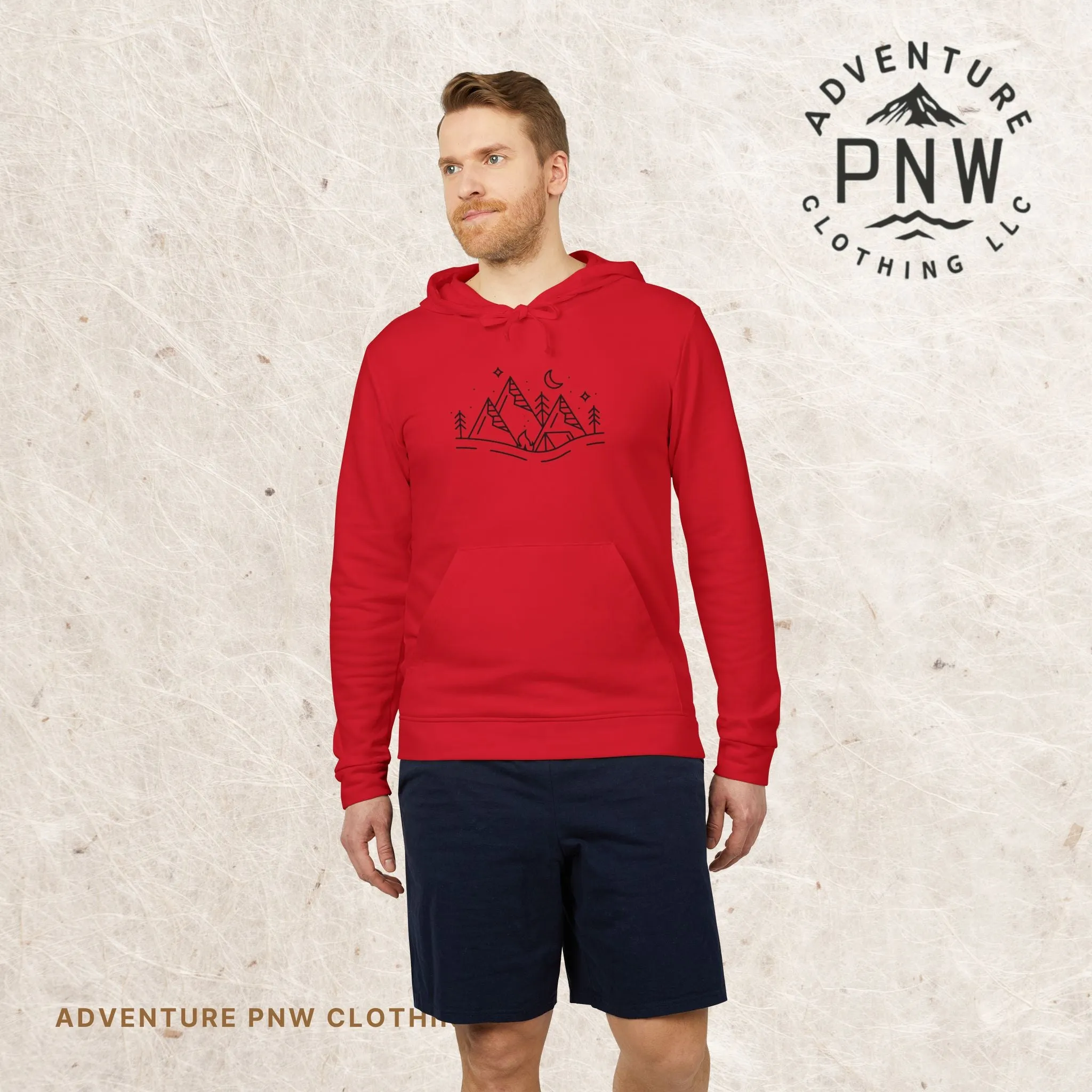 Adidas® Eco-Friendly Fleece Hoodie | Custom Comfy Adventure Mountains