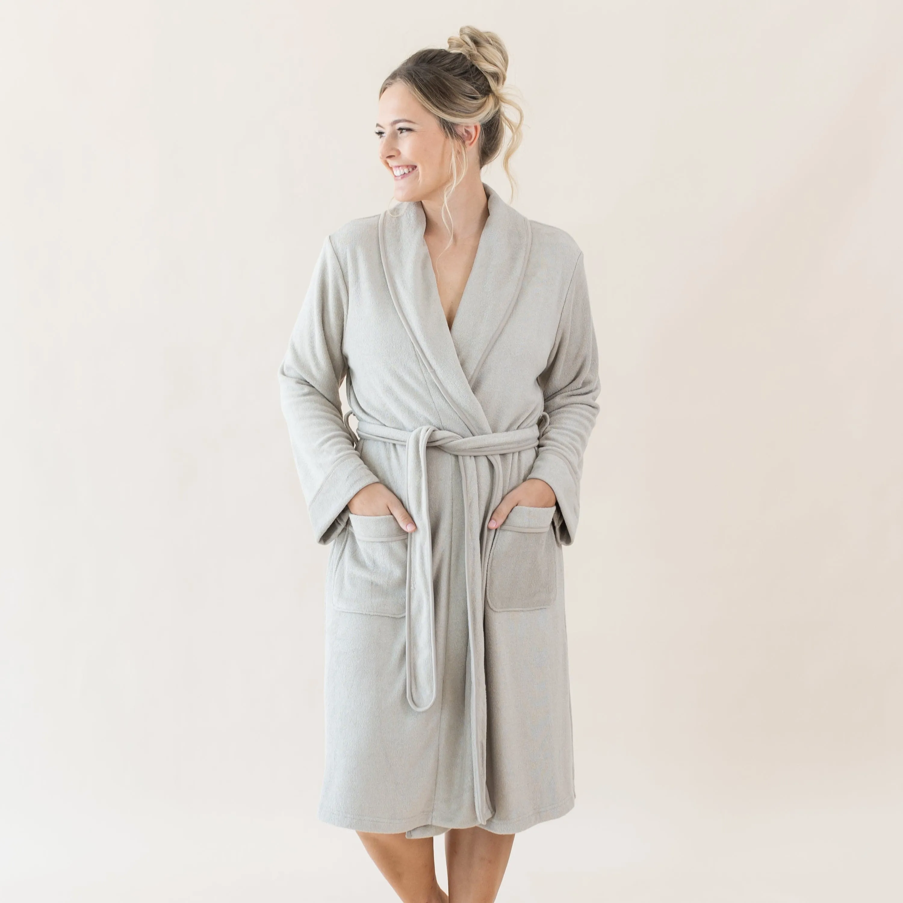 Adult Robe in Almond
