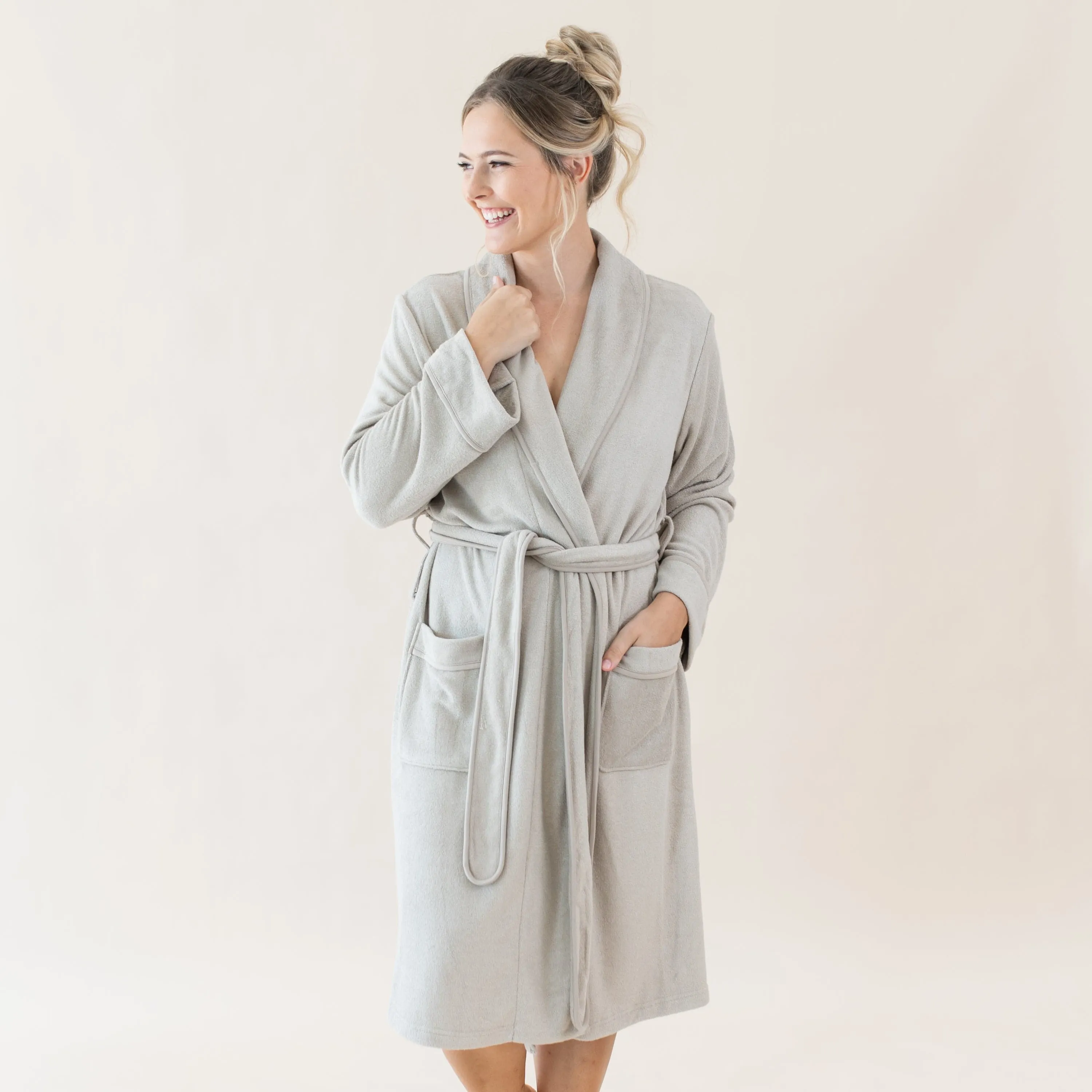 Adult Robe in Almond