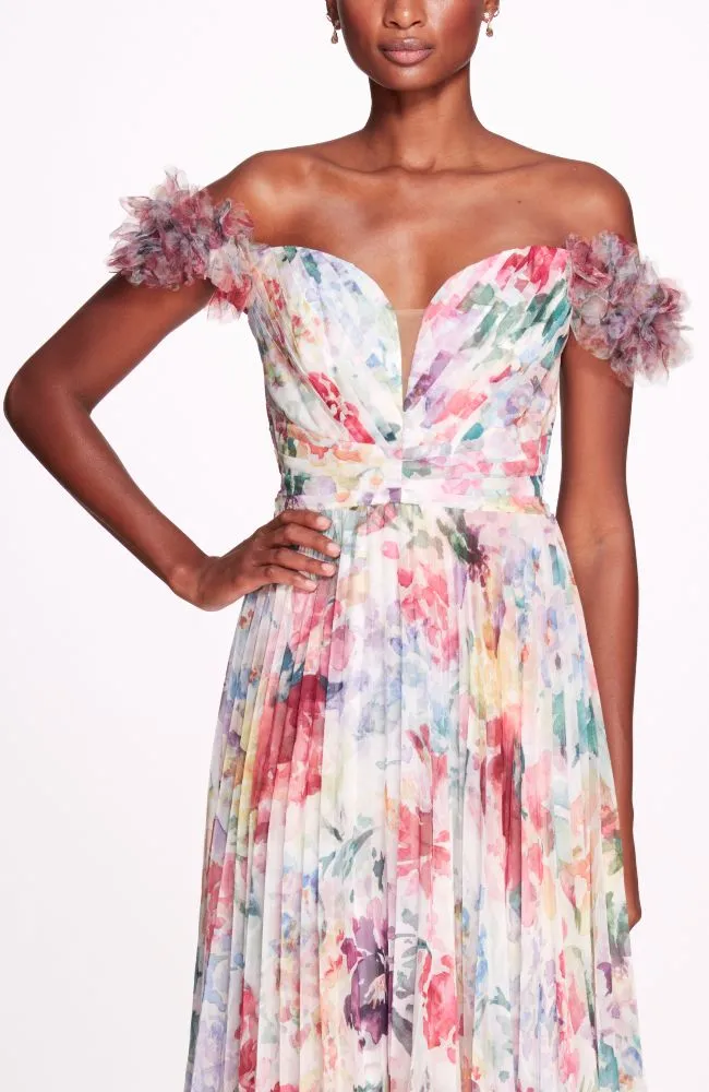Aquarelle Floral Gown