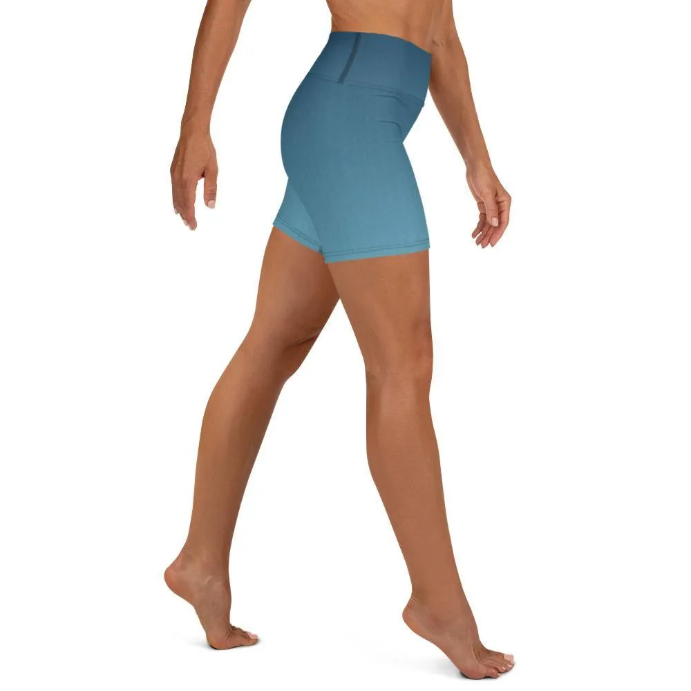 Arctic Sky Ombre High Waist Shorts