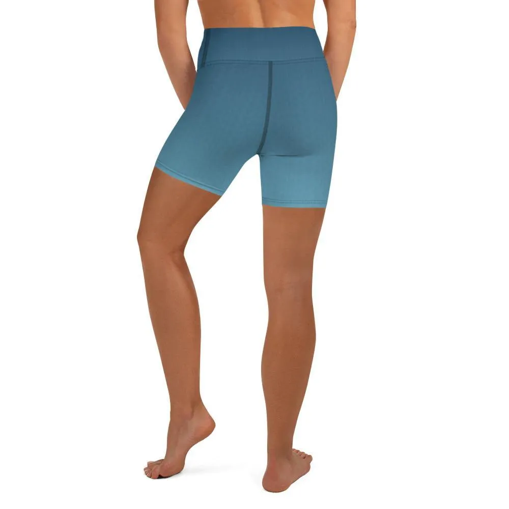 Arctic Sky Ombre High Waist Shorts