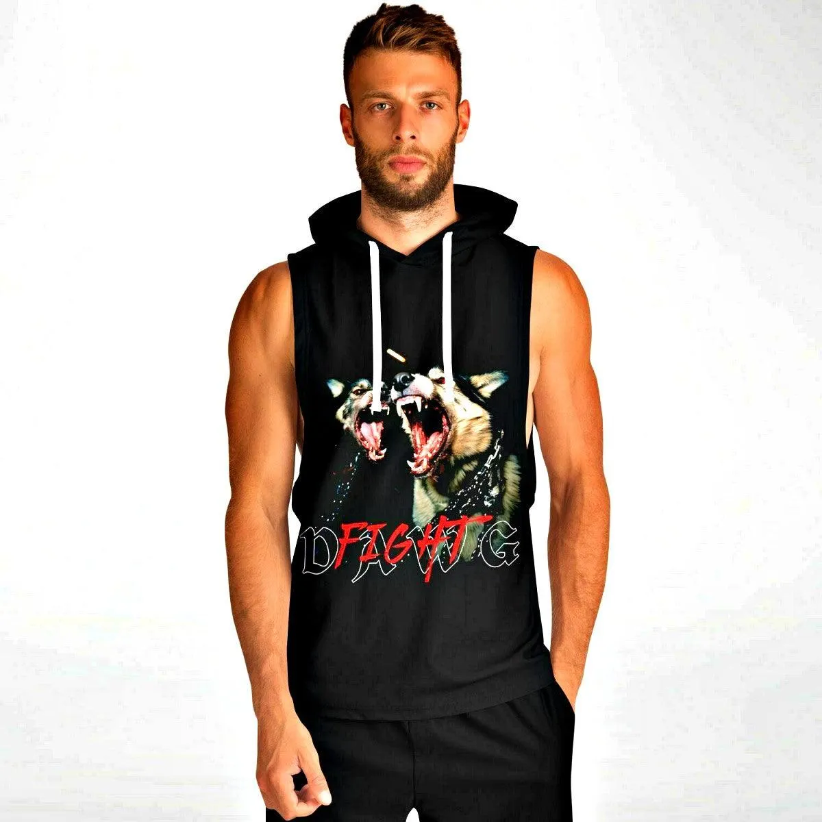 Athletic Sleeveless Hoodie - DAWG FIGHT
