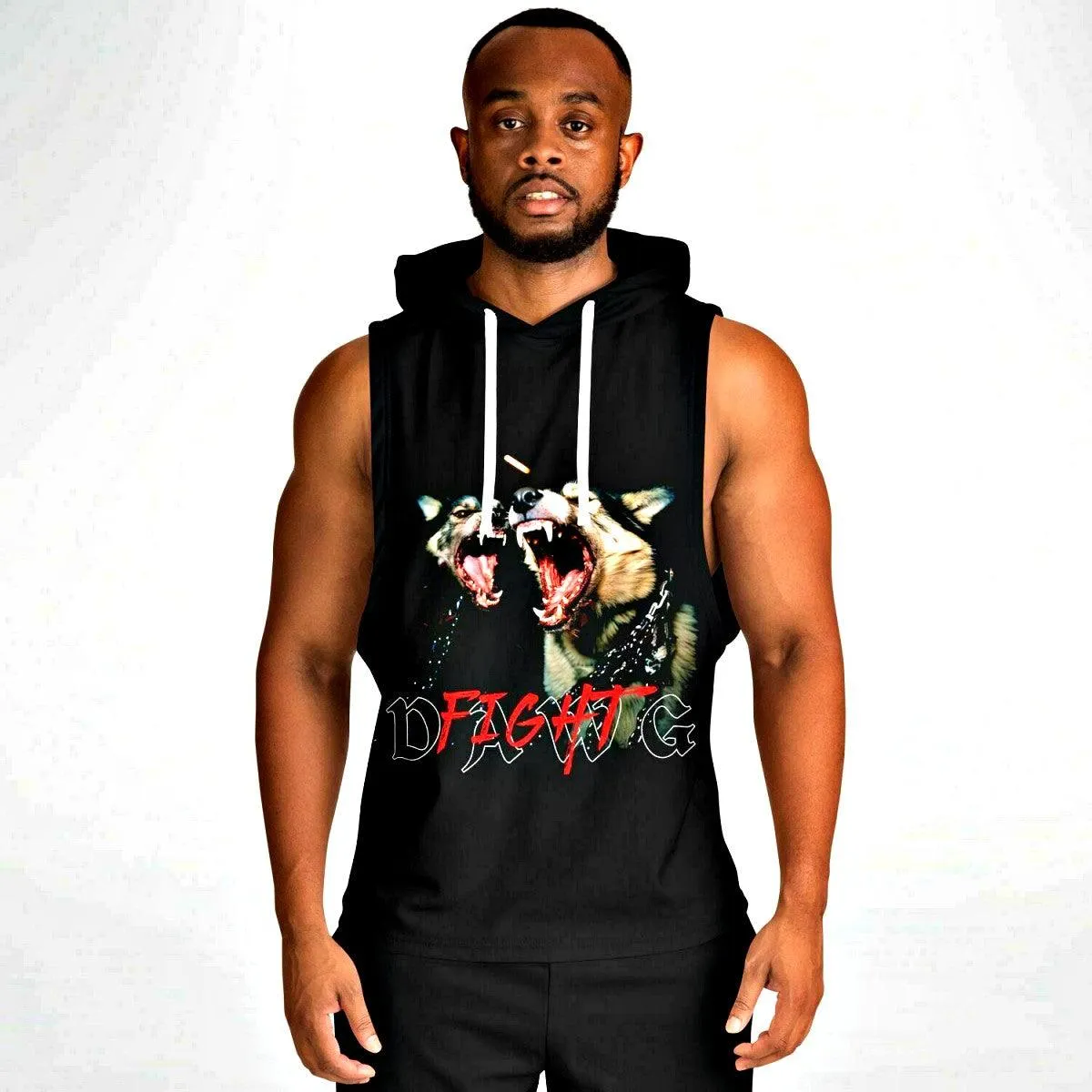 Athletic Sleeveless Hoodie - DAWG FIGHT