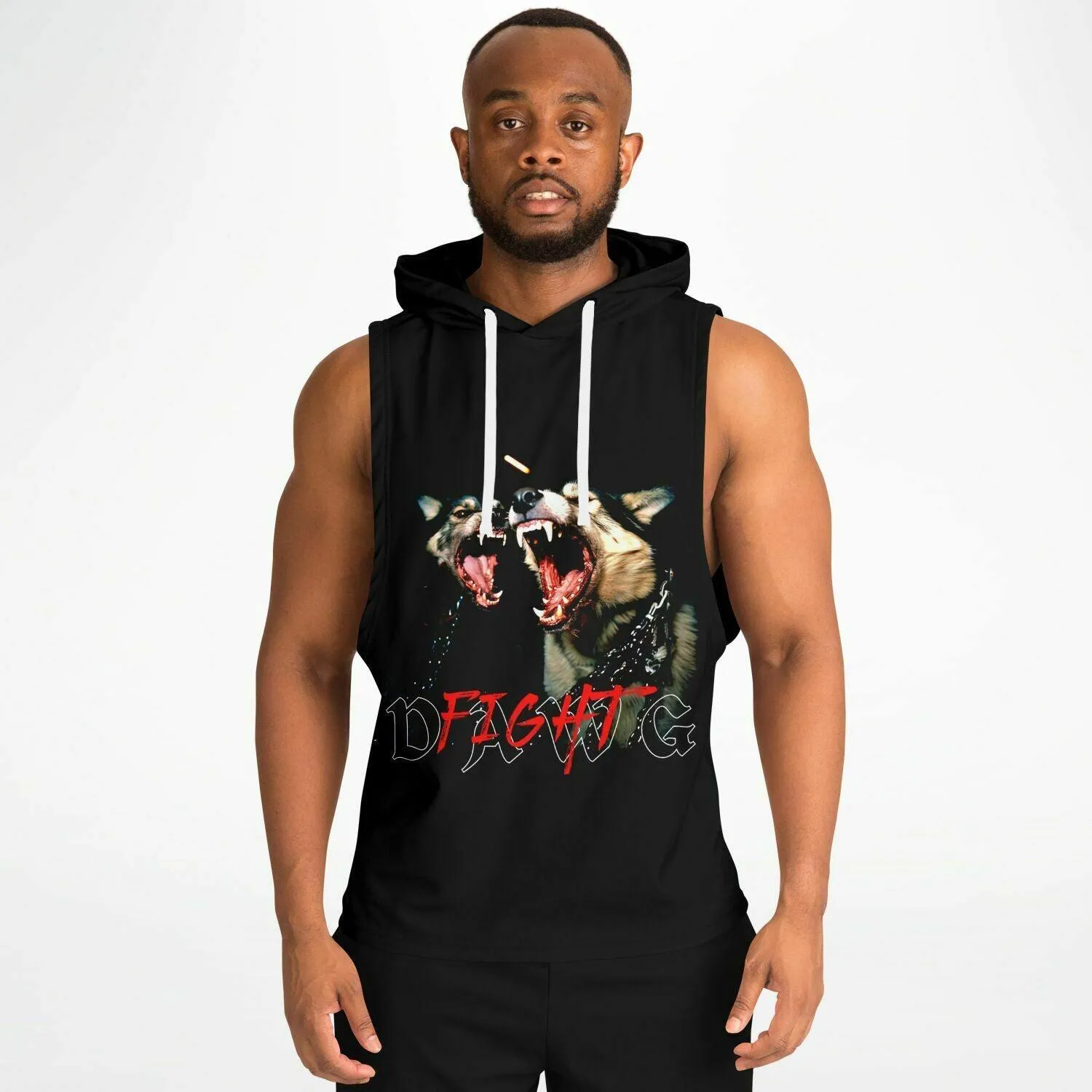 Athletic Sleeveless Hoodie - DAWG FIGHT