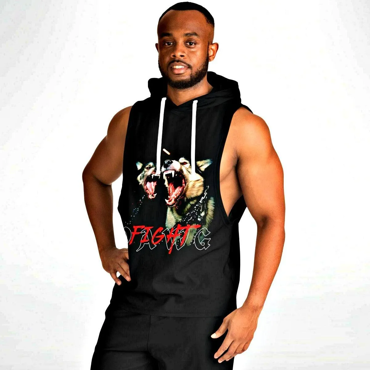 Athletic Sleeveless Hoodie - DAWG FIGHT