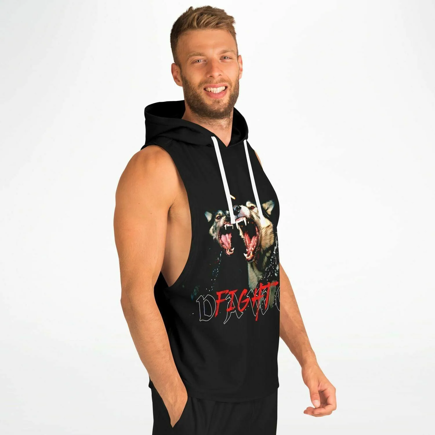Athletic Sleeveless Hoodie - DAWG FIGHT