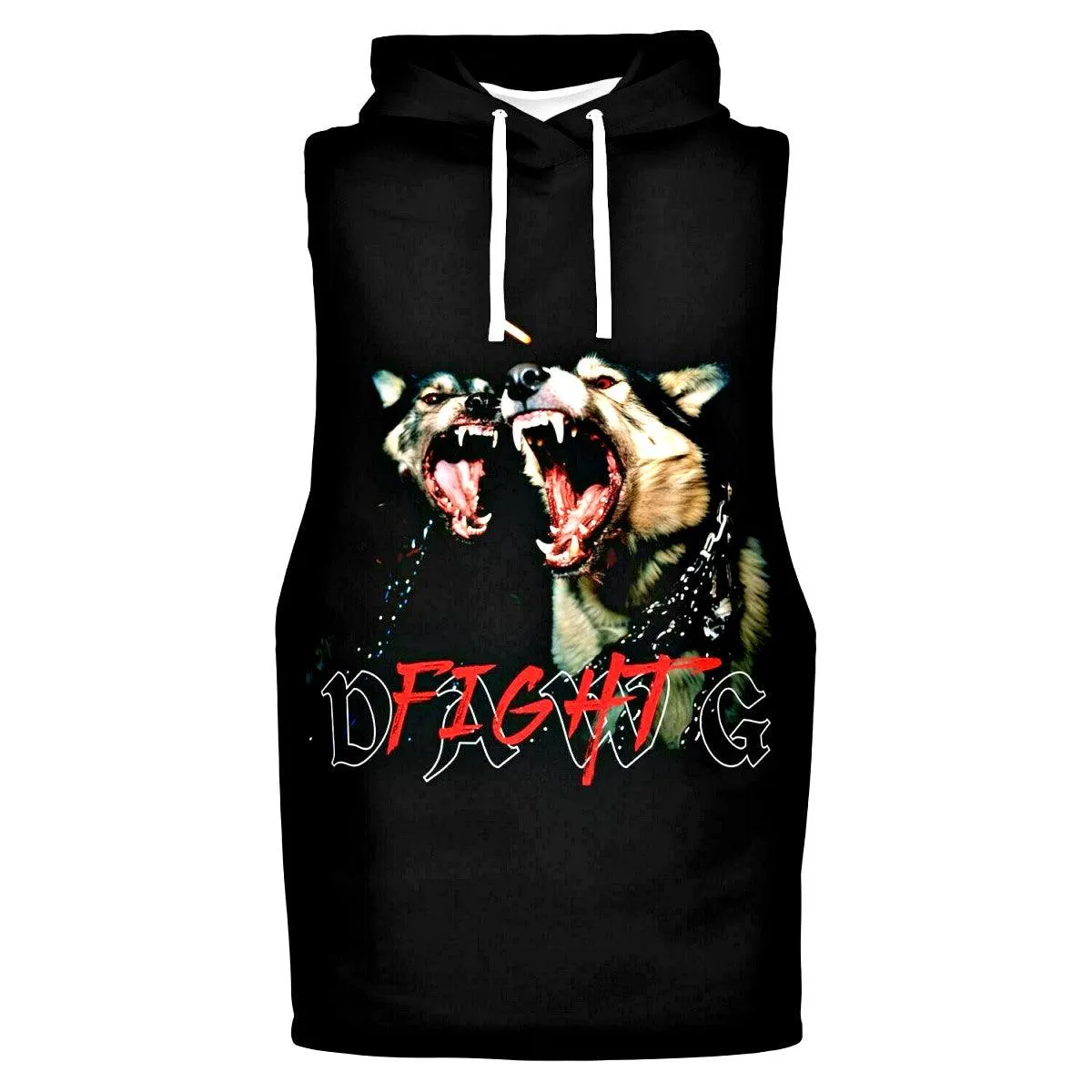 Athletic Sleeveless Hoodie - DAWG FIGHT