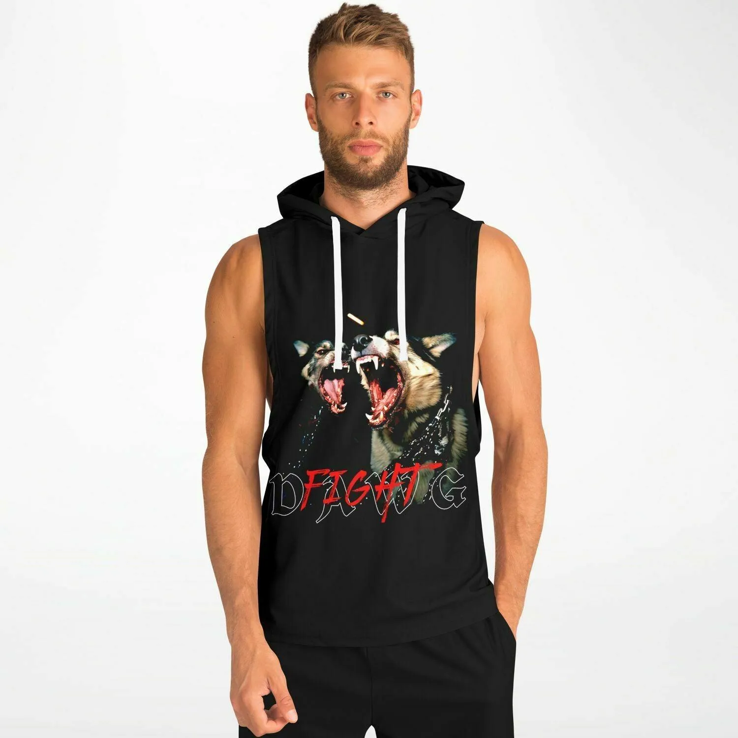 Athletic Sleeveless Hoodie - DAWG FIGHT