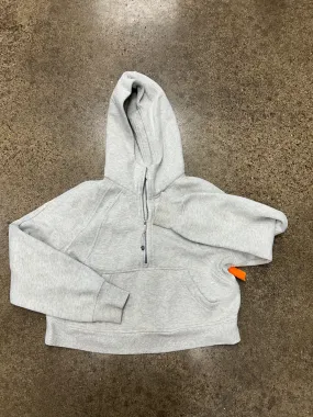 Athletic Sweatshirt Hoodie By Lululemon In Grey, Size:Xs