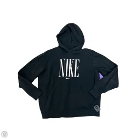 Athletic Sweatshirt Hoodie By Nike Apparel In Black, Size: M