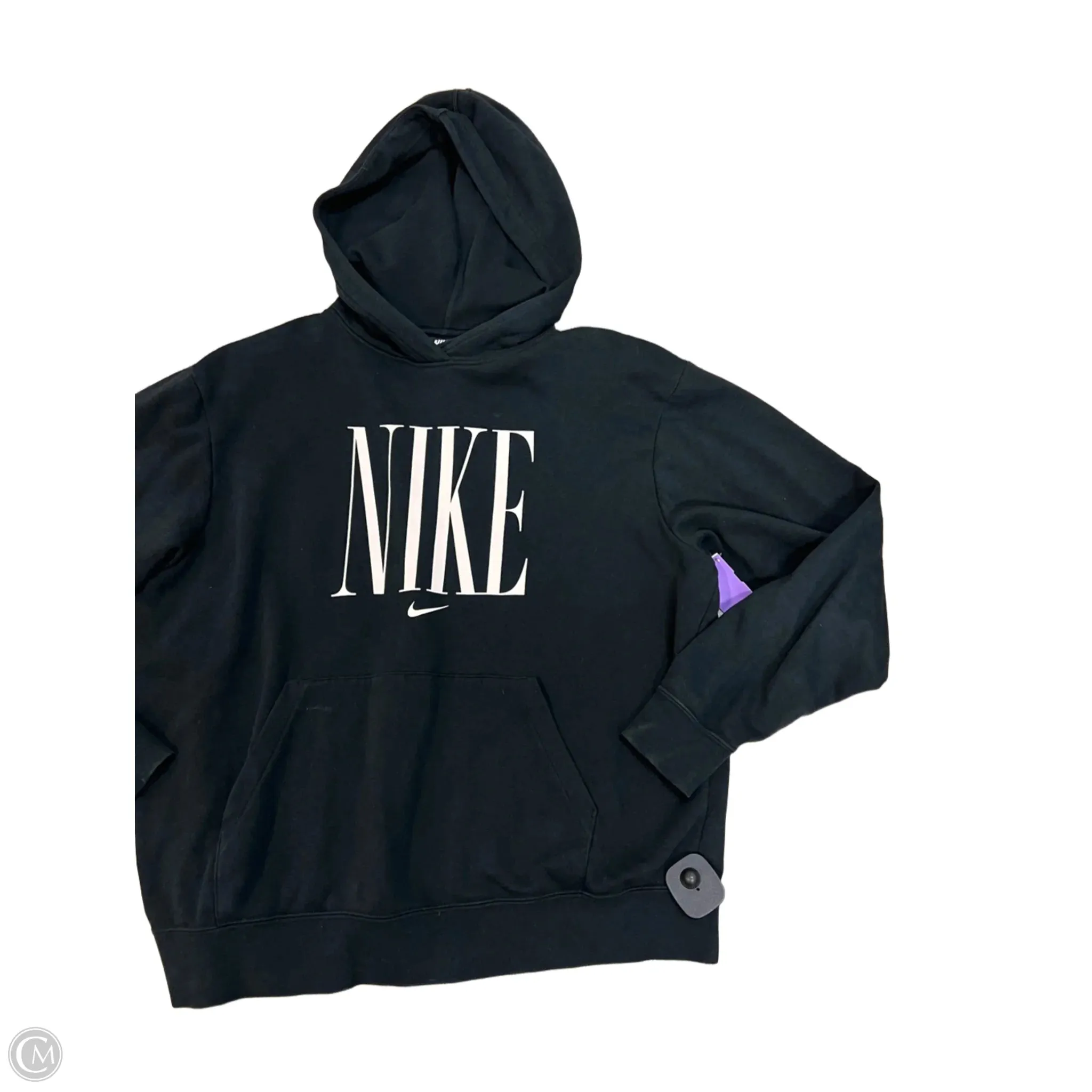 Athletic Sweatshirt Hoodie By Nike Apparel In Black, Size: M