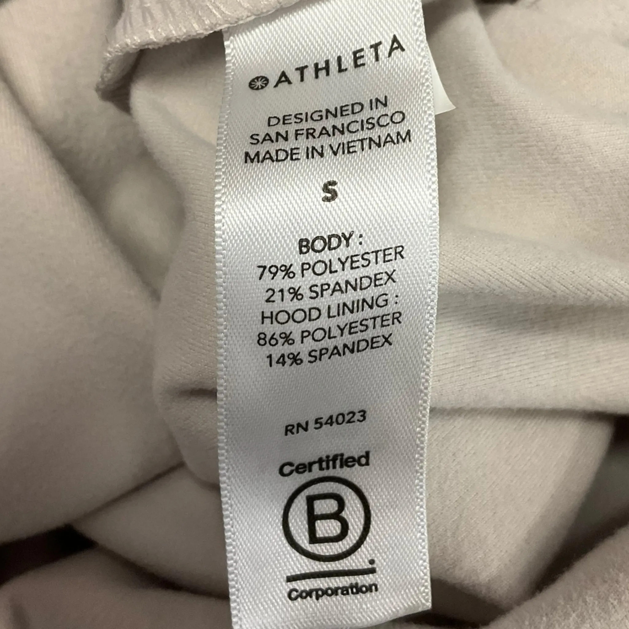 Athletic Top Long Sleeve Hoodie By Athleta In Tan, Size: S