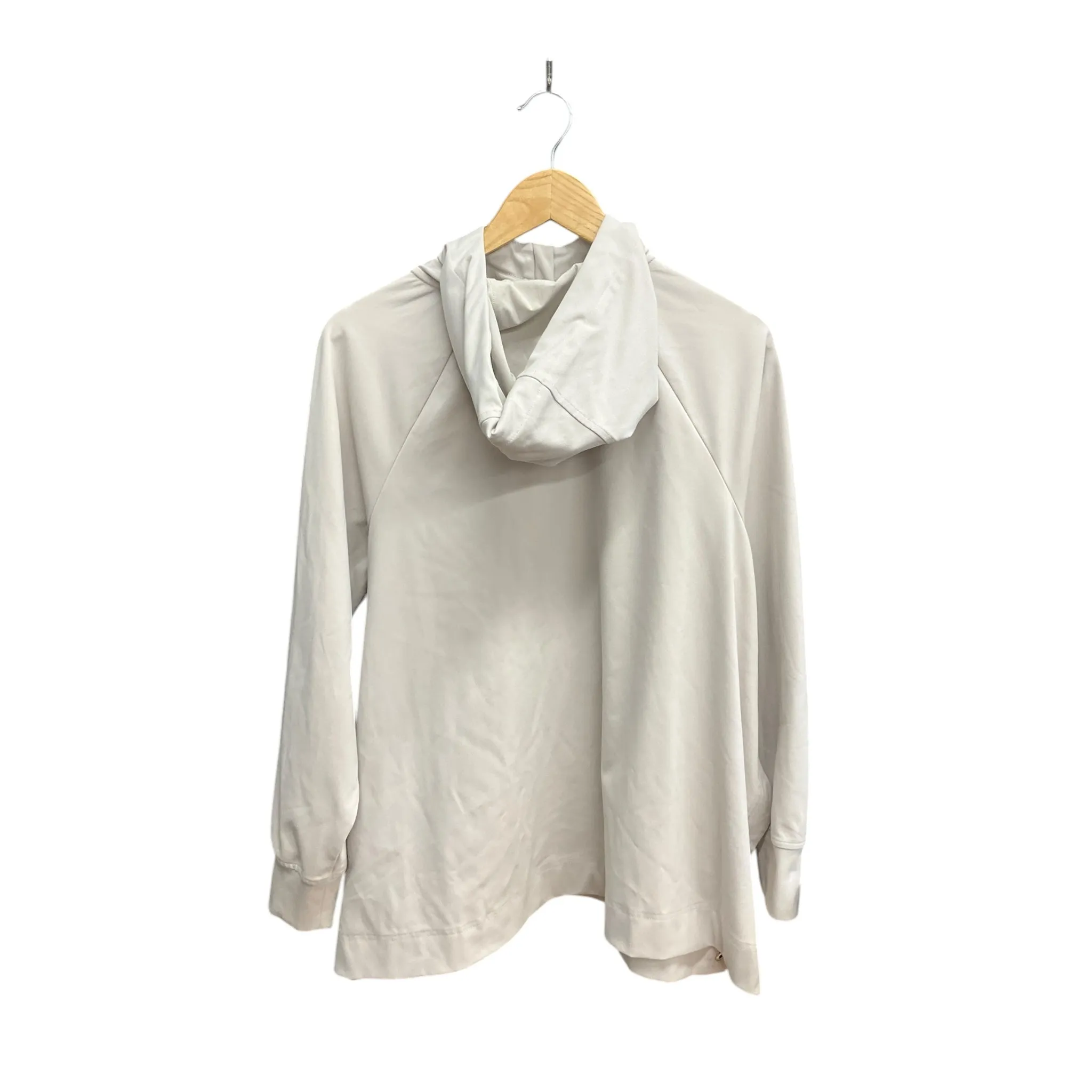 Athletic Top Long Sleeve Hoodie By Athleta In Tan, Size: S