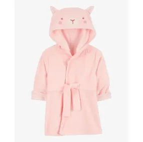 Baby Girls' Pink Sheep Hooded Bath Robe 1R038910-650