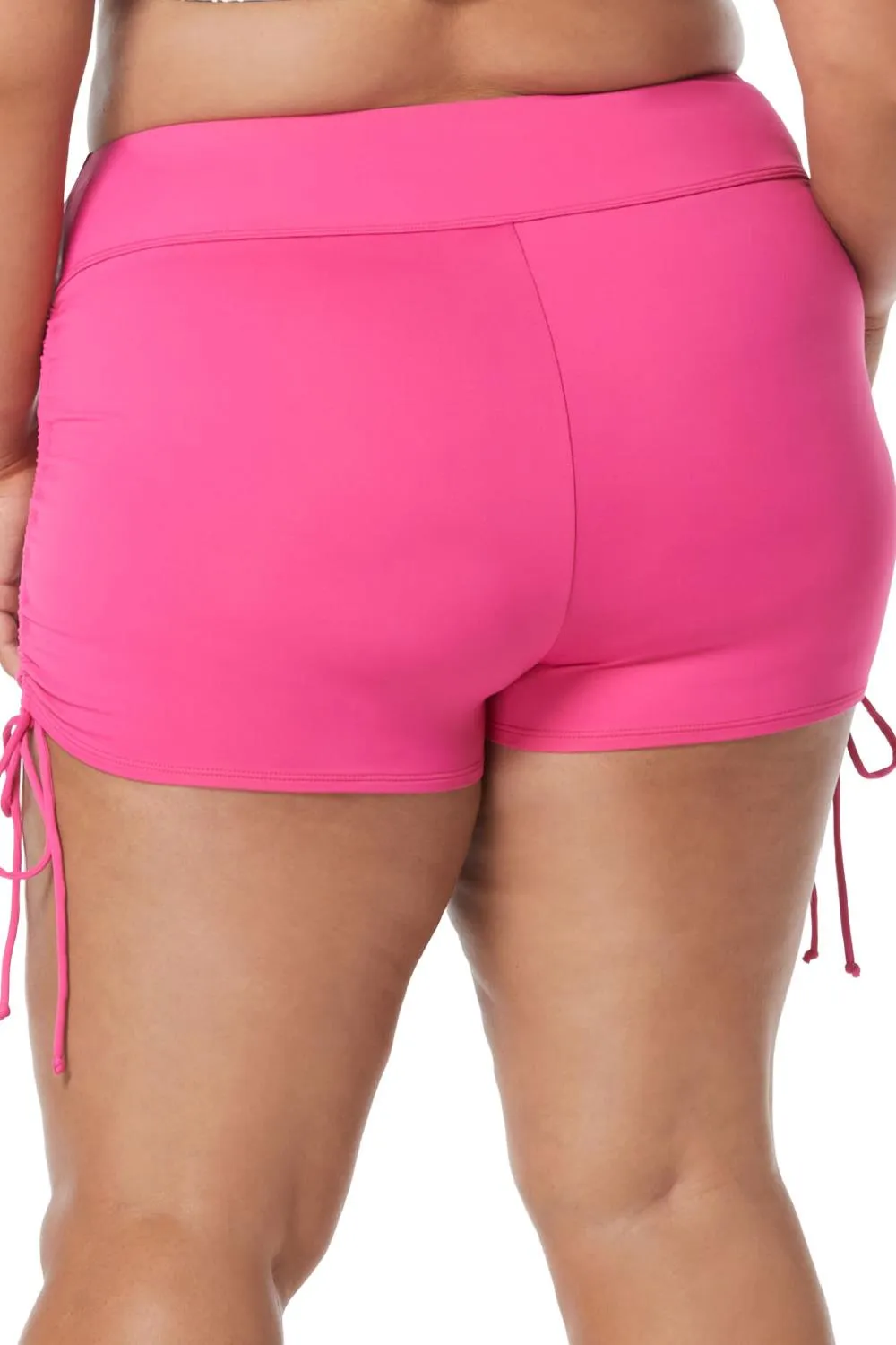 Beach House Blake Plus Side Tie Swim Short, Begonia (HW58084)