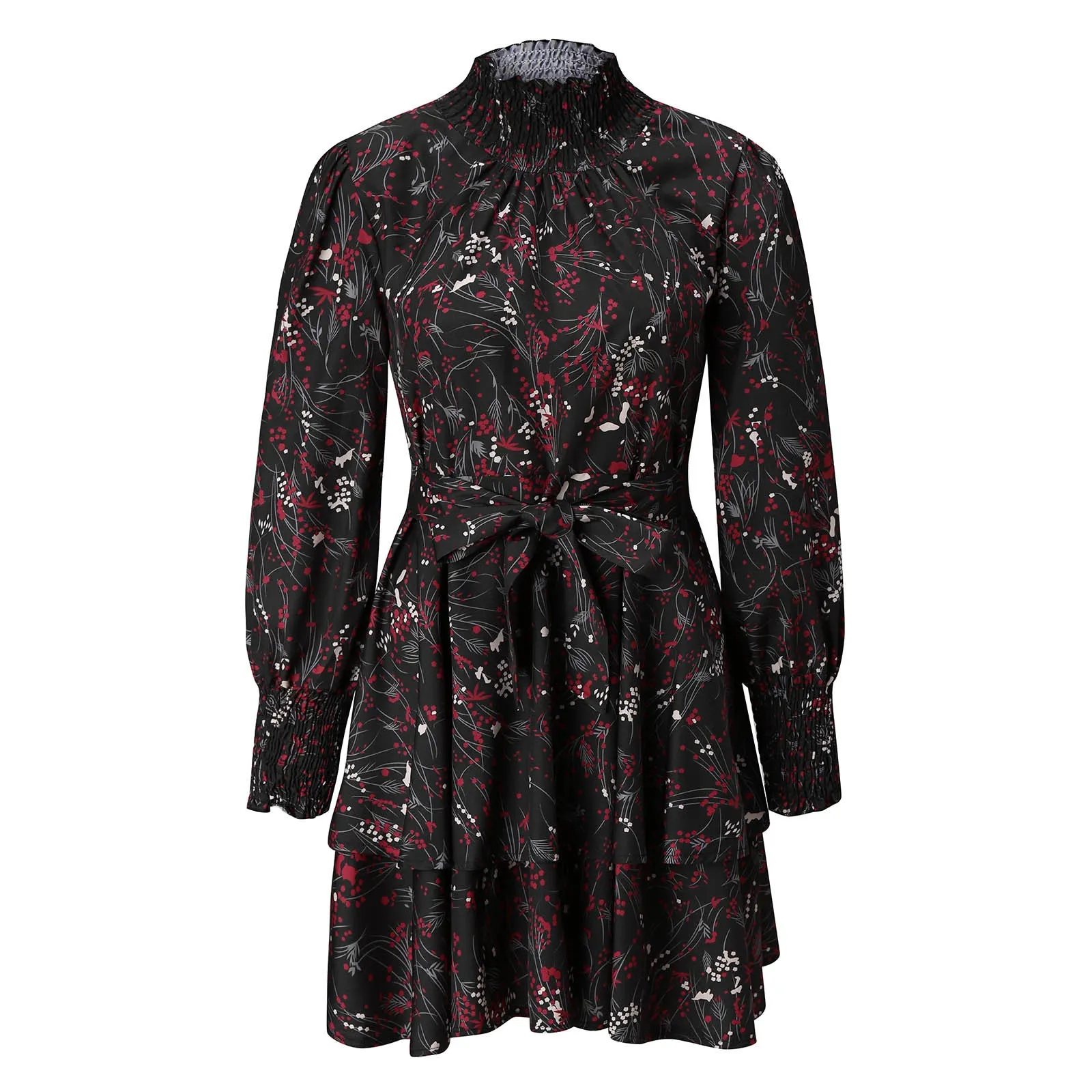Boho Floral Print Mini Dress