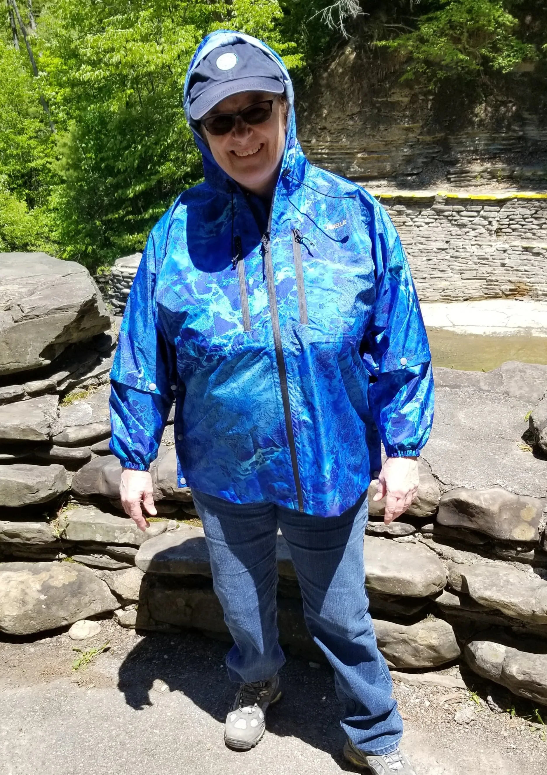 Brella 2015 Blue Unisex Rain Jacket for Youth   Petite