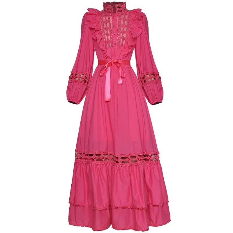 Casual Elegant Embroidered Long Dress
