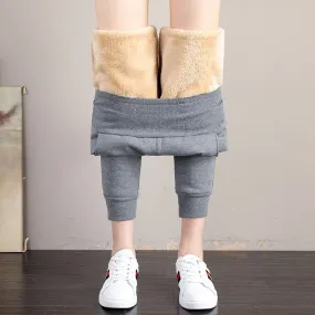 Casual  Loose Sweatpants Thick Warm Winter  Velvet Female Trousers  High Waist  Cashmere Joggers
