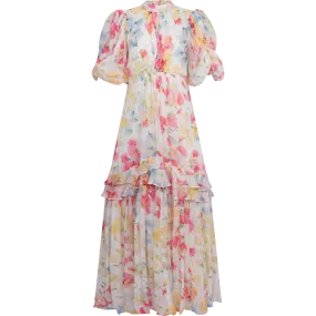 Chiffon Tieback Gown - Wildflowers