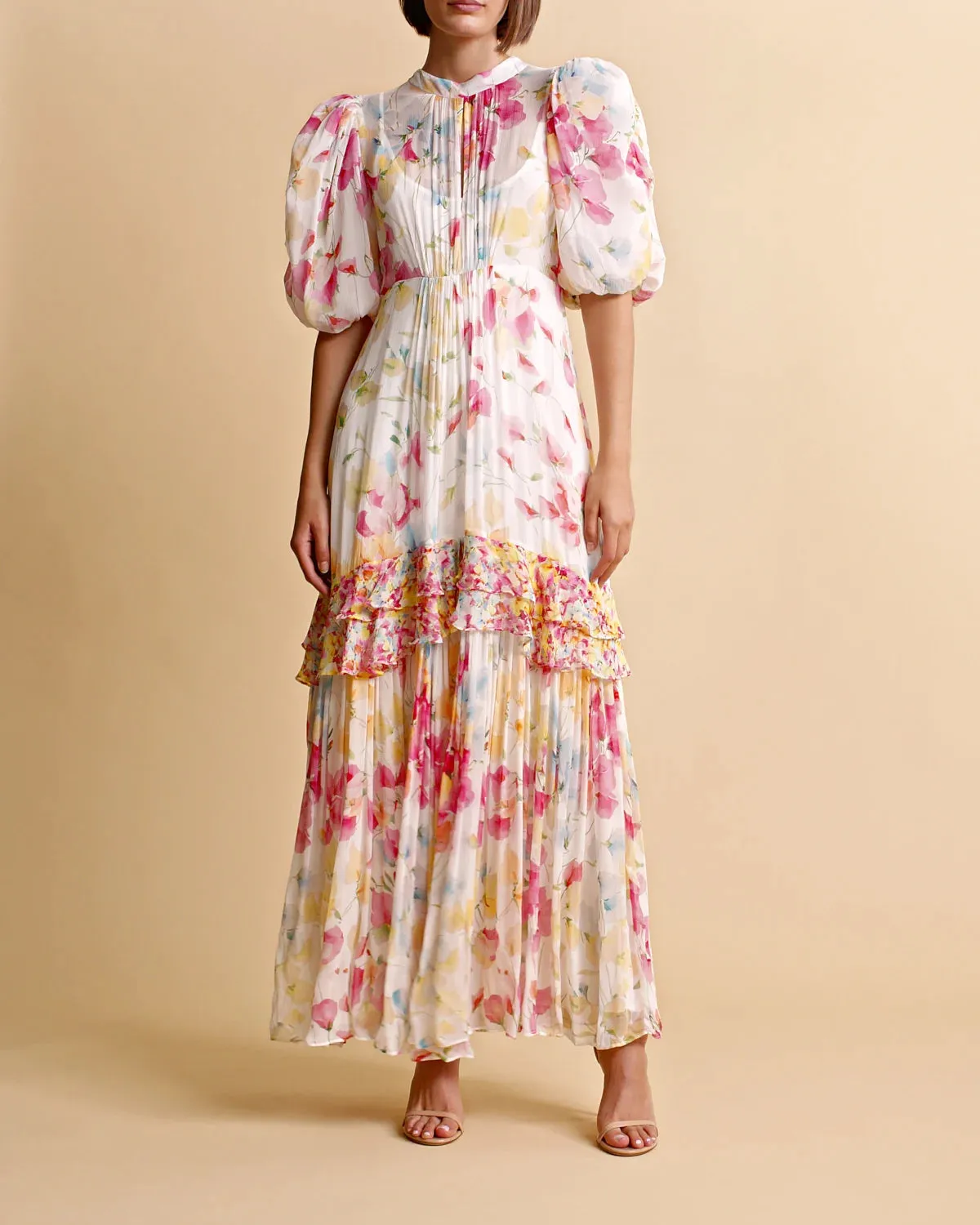 Chiffon Tieback Gown - Wildflowers