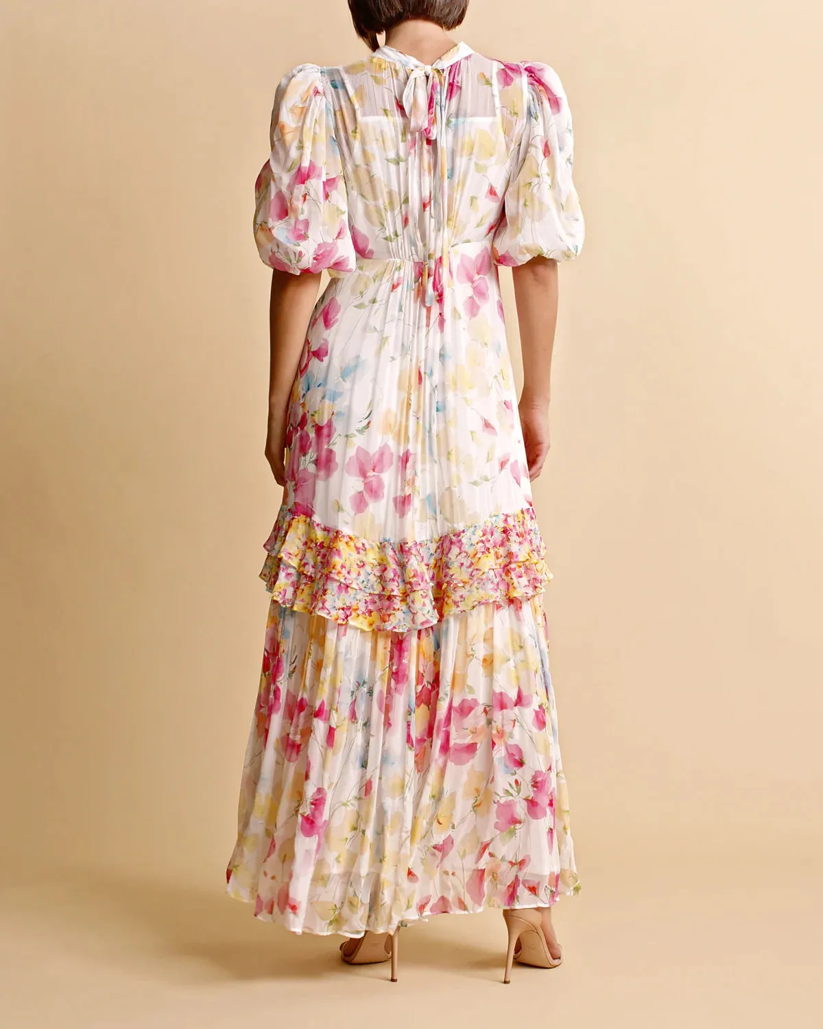Chiffon Tieback Gown - Wildflowers
