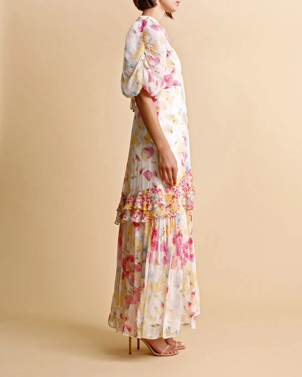Chiffon Tieback Gown - Wildflowers