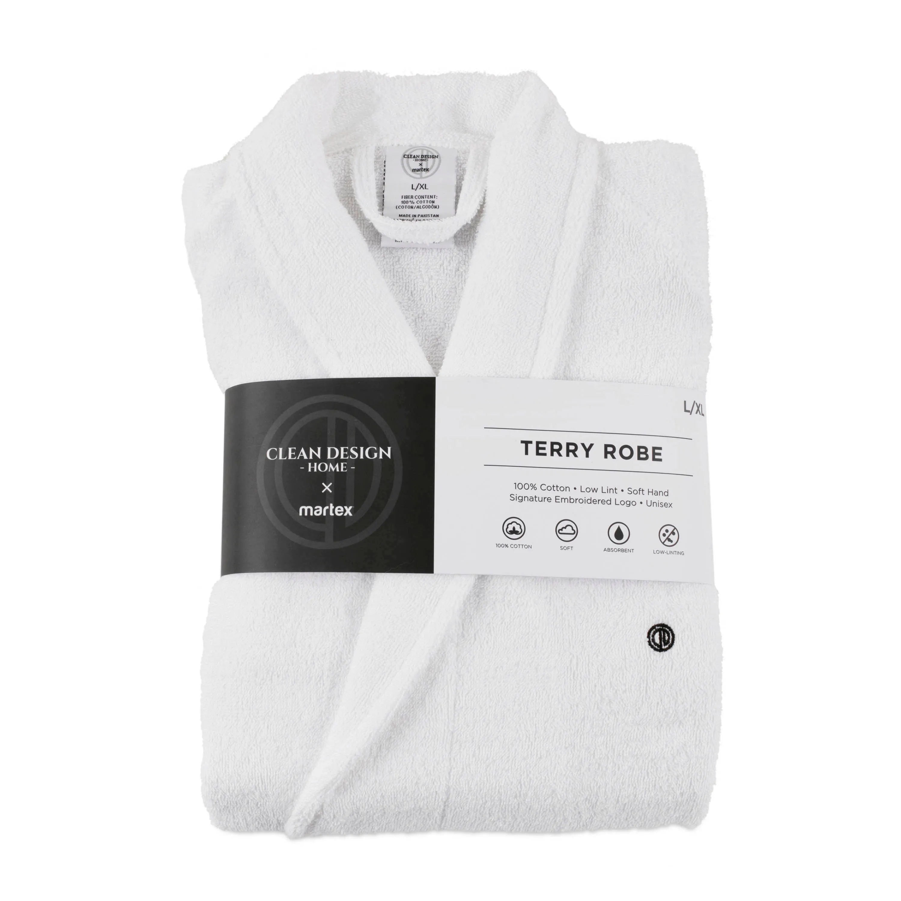 Clean Design Home x Martex Low Lint Terry Bath Robe