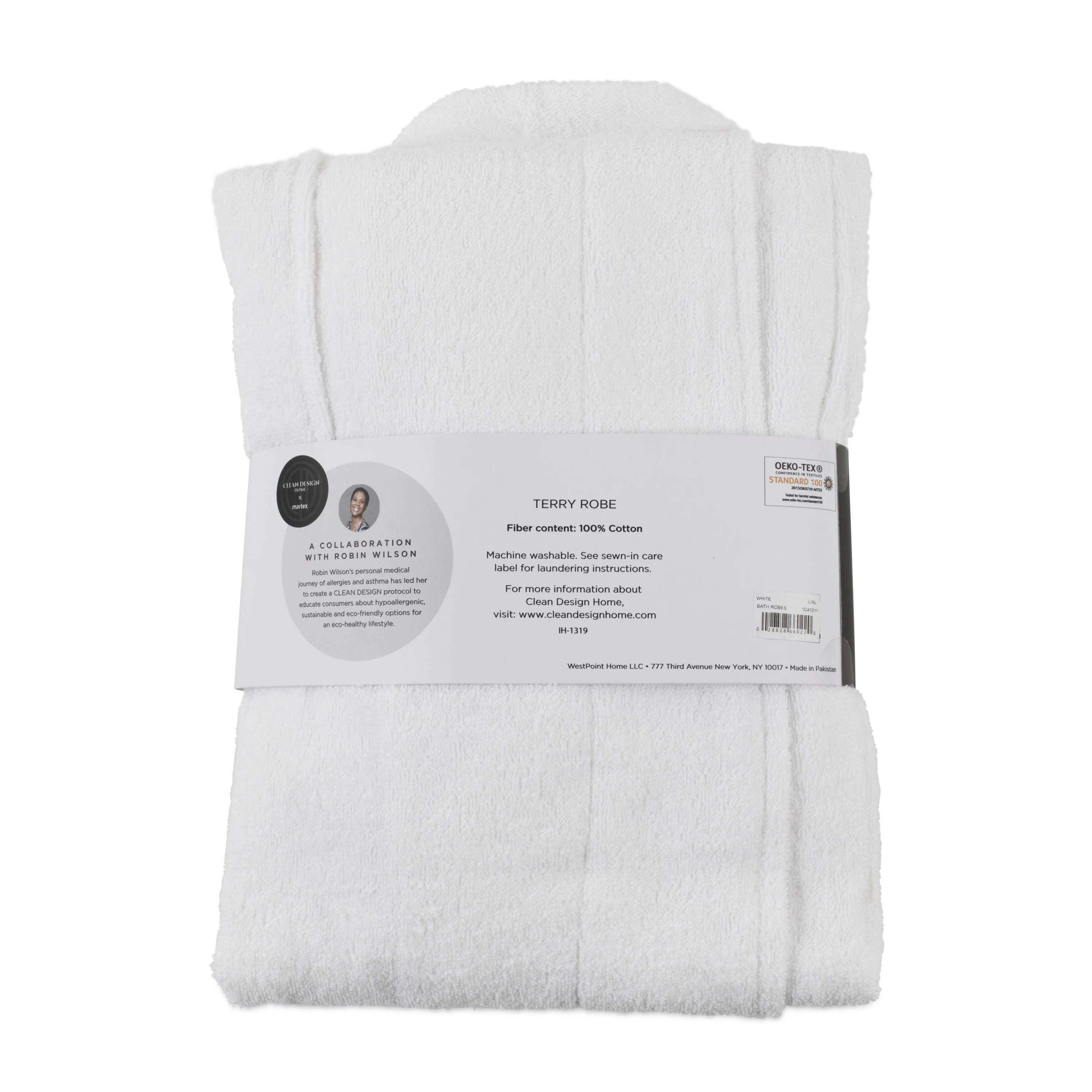 Clean Design Home x Martex Low Lint Terry Bath Robe