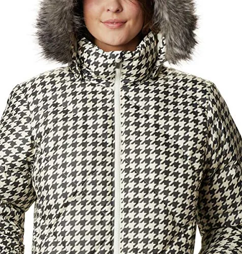Columbia Women's ICY Heights II Down Jacket, Chalk Houndstooth Print, Small