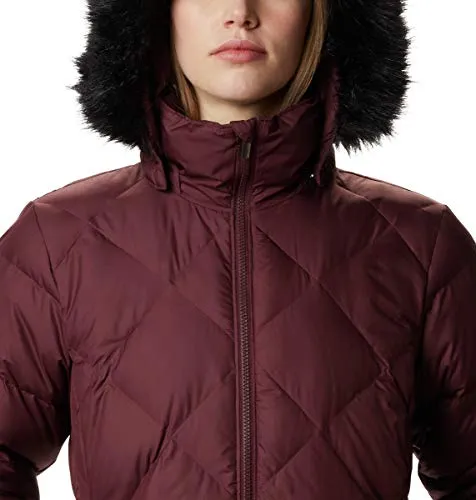 Columbia Women's ICY Heights II Mid Length Down Jacket, Malbec, Large