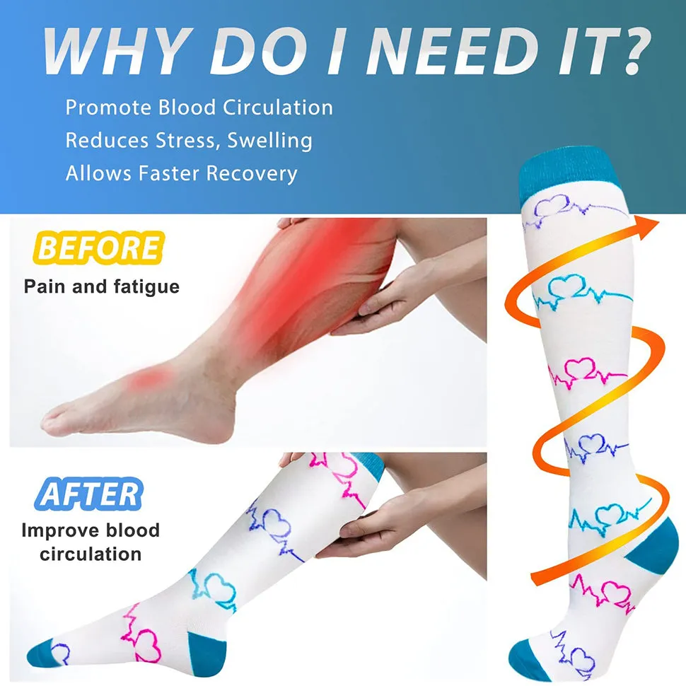 Compression Socks Knee-High Stockings for Men & Women