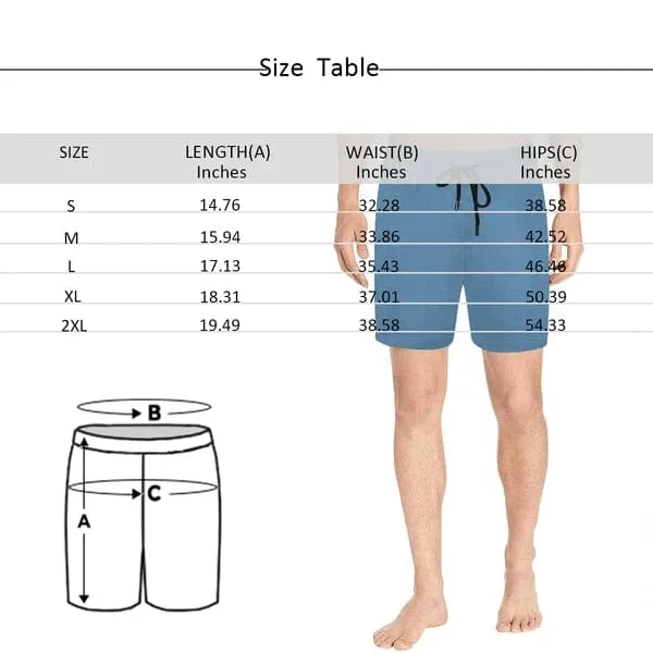 Custom Face Drawstring Swim Trunk with Personalized Name 2022 Men's Quick Dry Swim Shorts