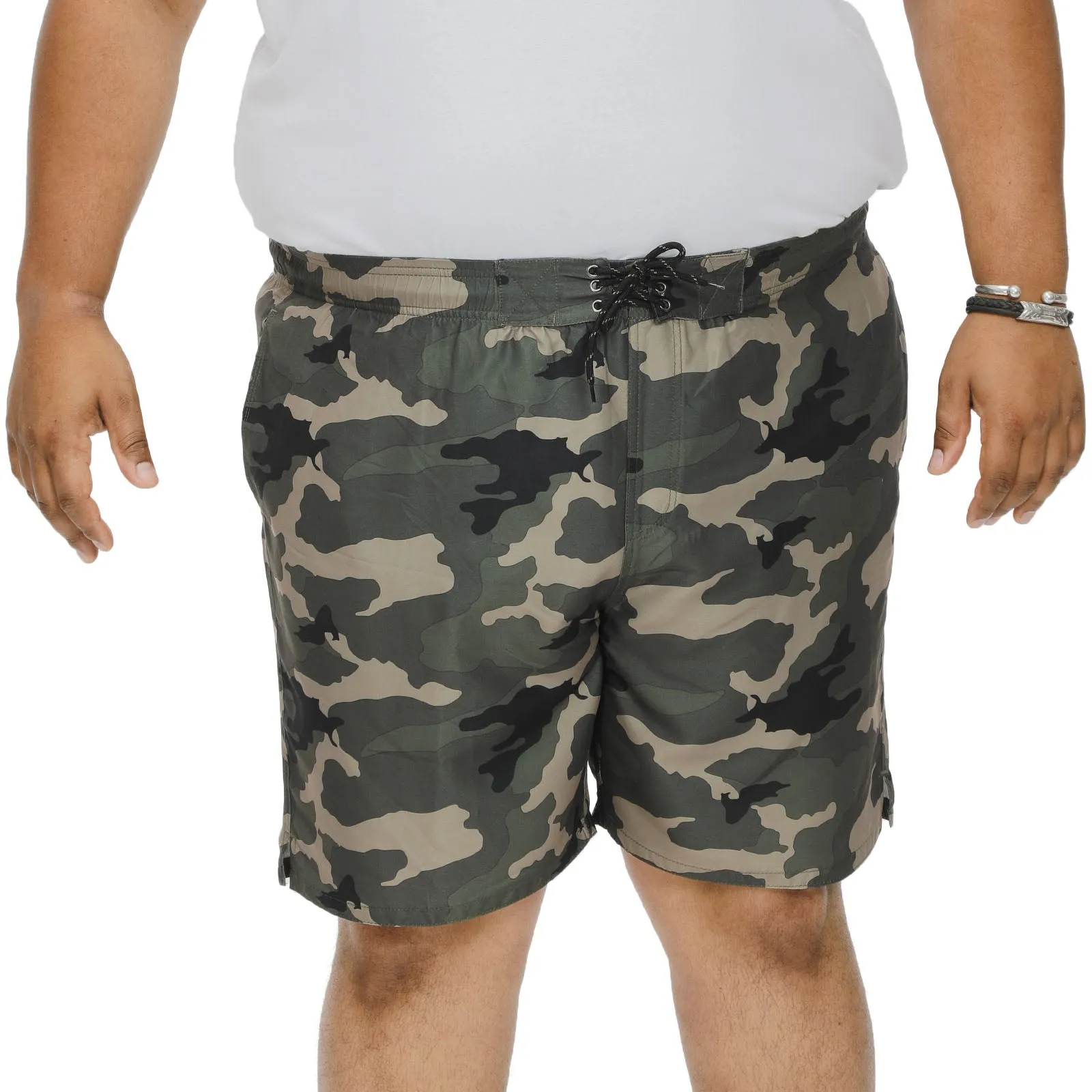 D555 Mens Kody Big & Tall All Over Print Swimming Shorts - Camo