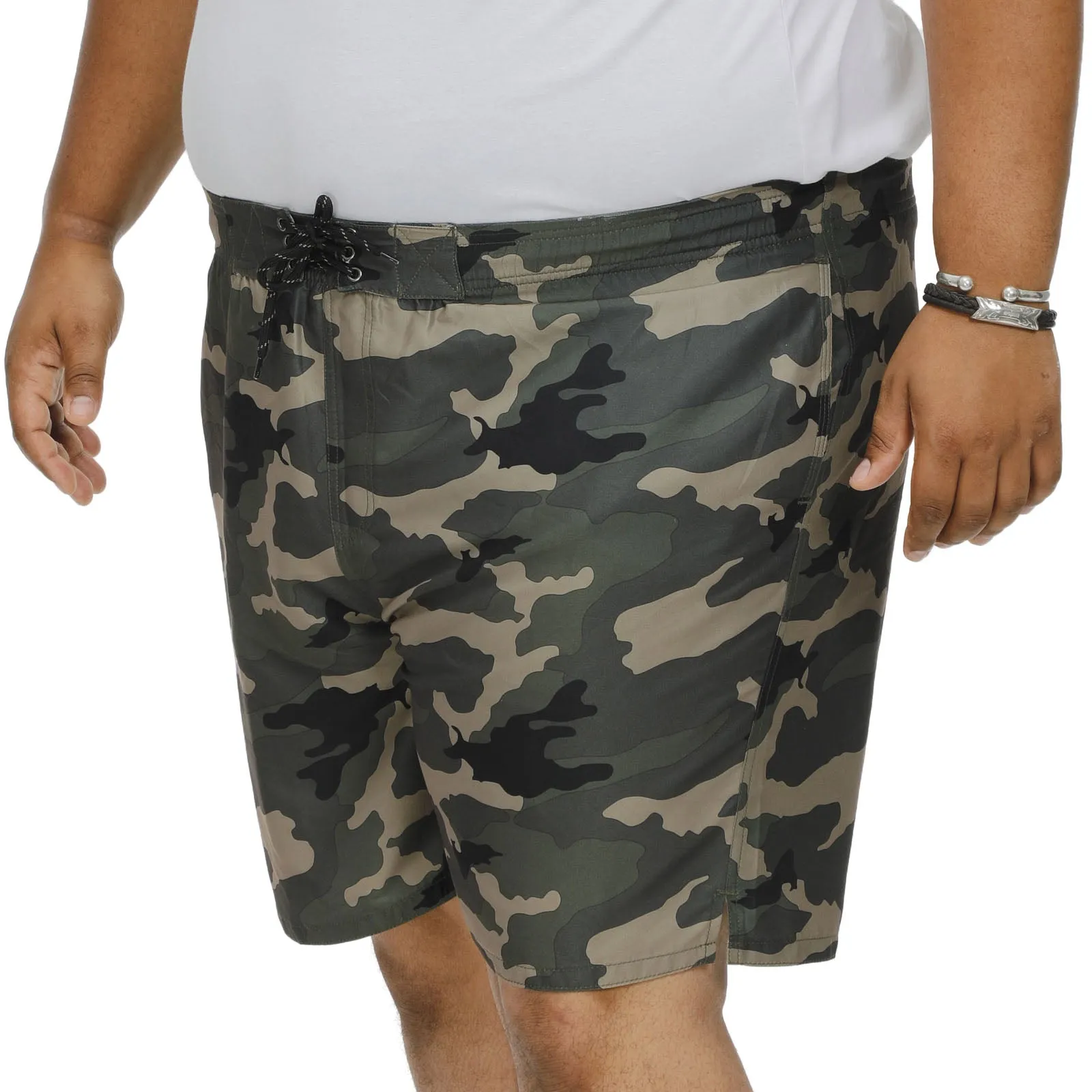 D555 Mens Kody Big & Tall All Over Print Swimming Shorts - Camo