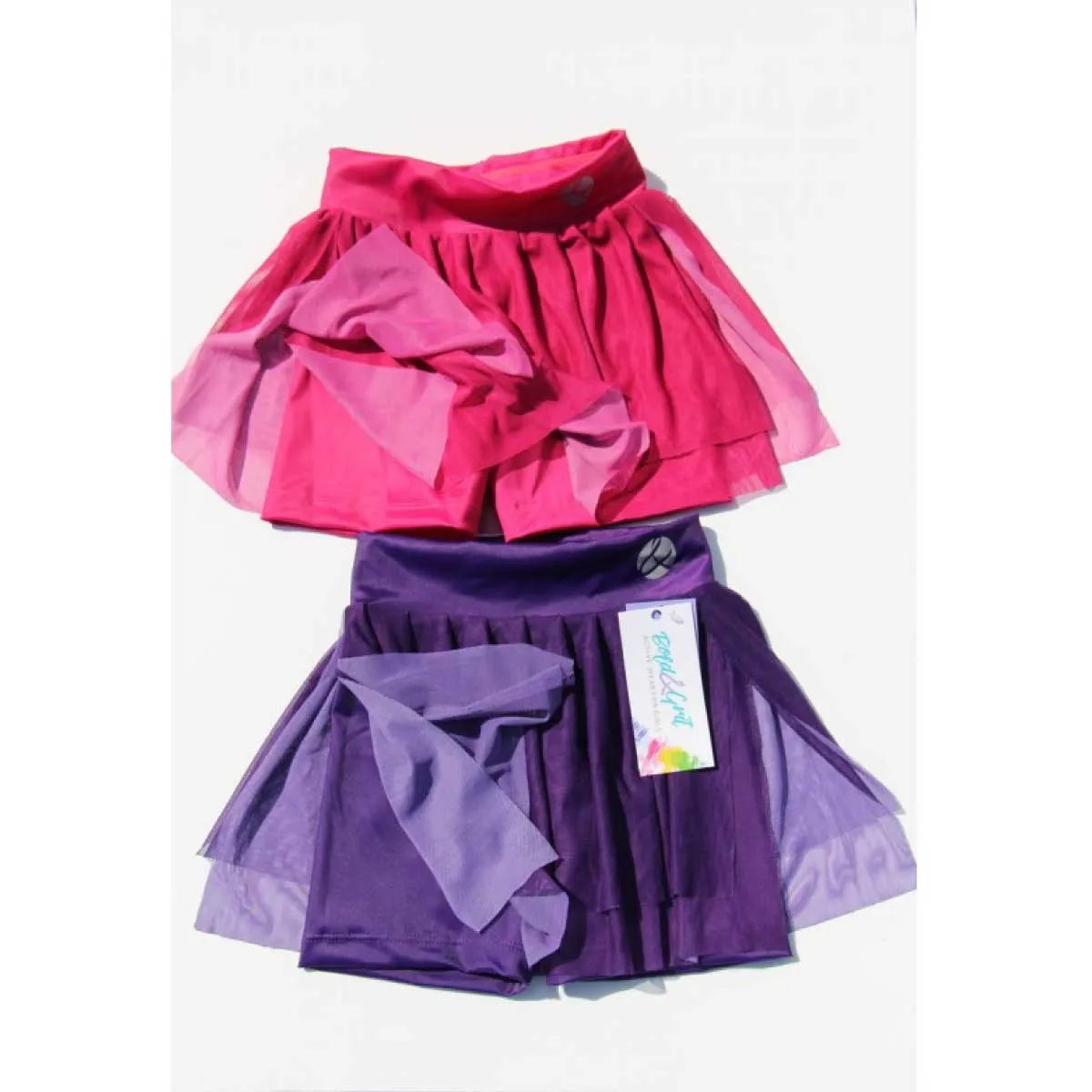 DREAM - GIRLS' FUCHSIA MESH SKORT