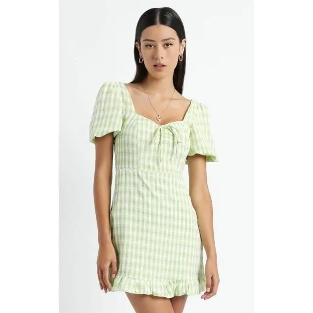 ELASTIC BOW MINI DRESS