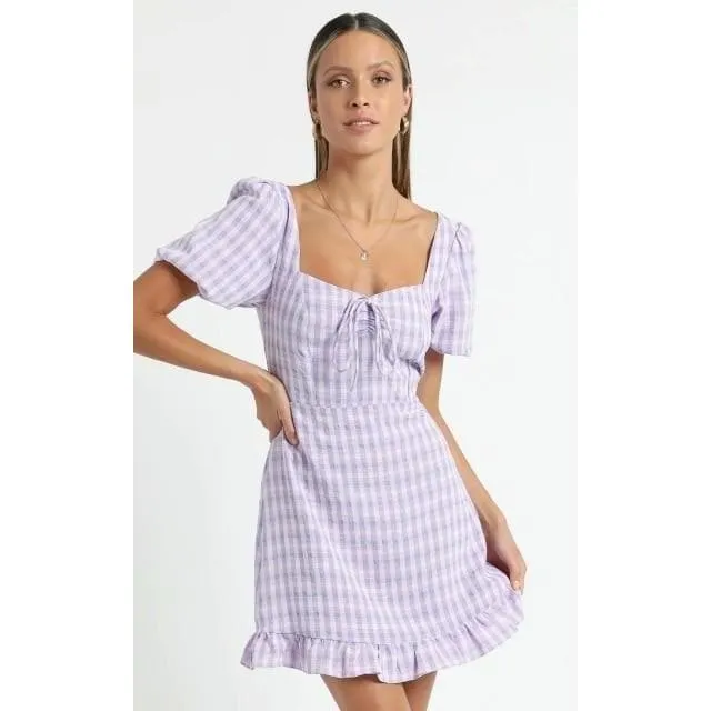 ELASTIC BOW MINI DRESS