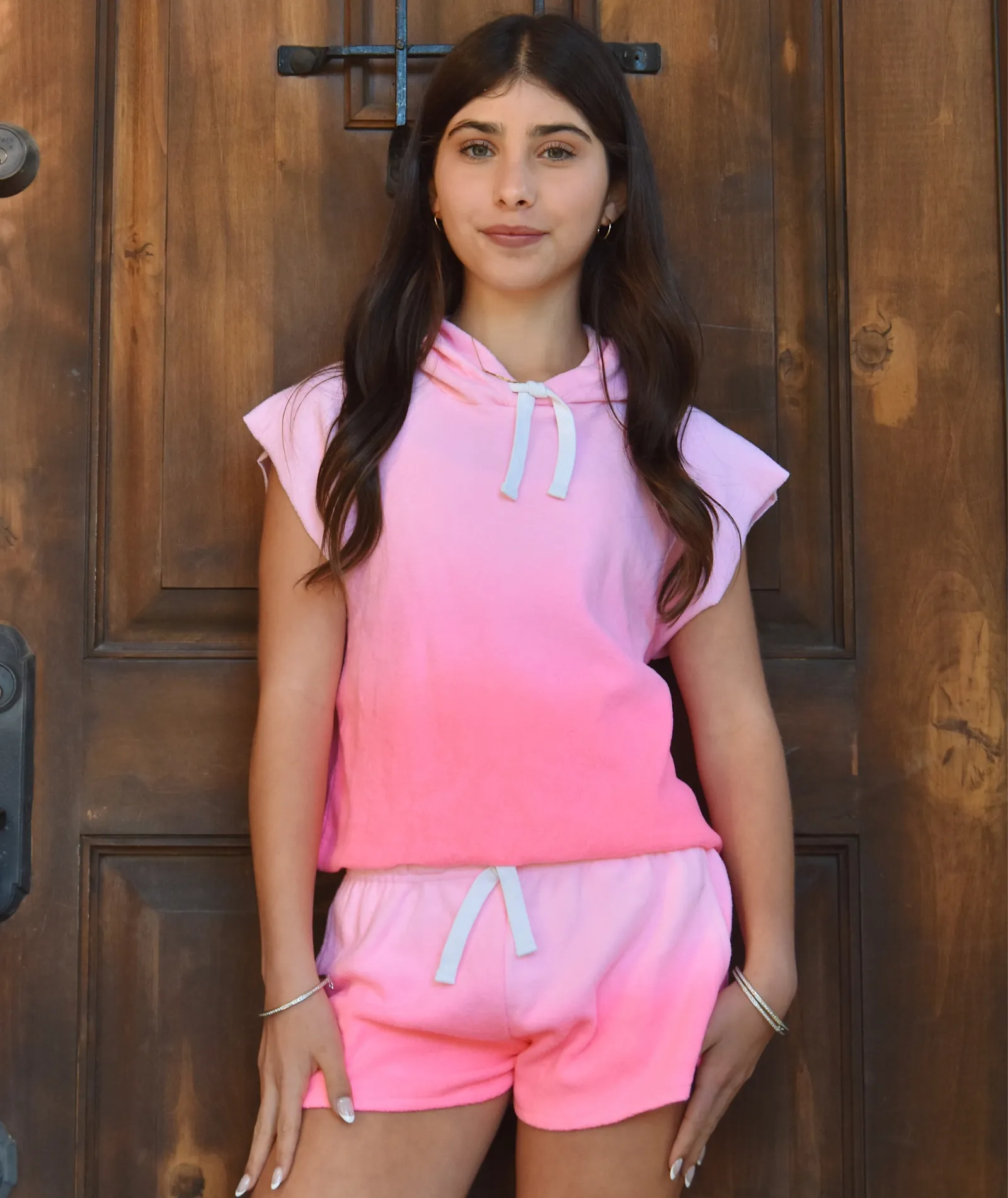 FBZ Girls Mae Ombre Short Sleeve Pullover Hoodie