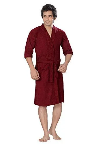 FeelBlue Unisex Combo Bathrobe (Pack of 2) -Maroon