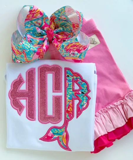 Flamingo Ruffle Shorties - Pink Ombre Ruffle Shorts - gorgeous knit ruffle shorts