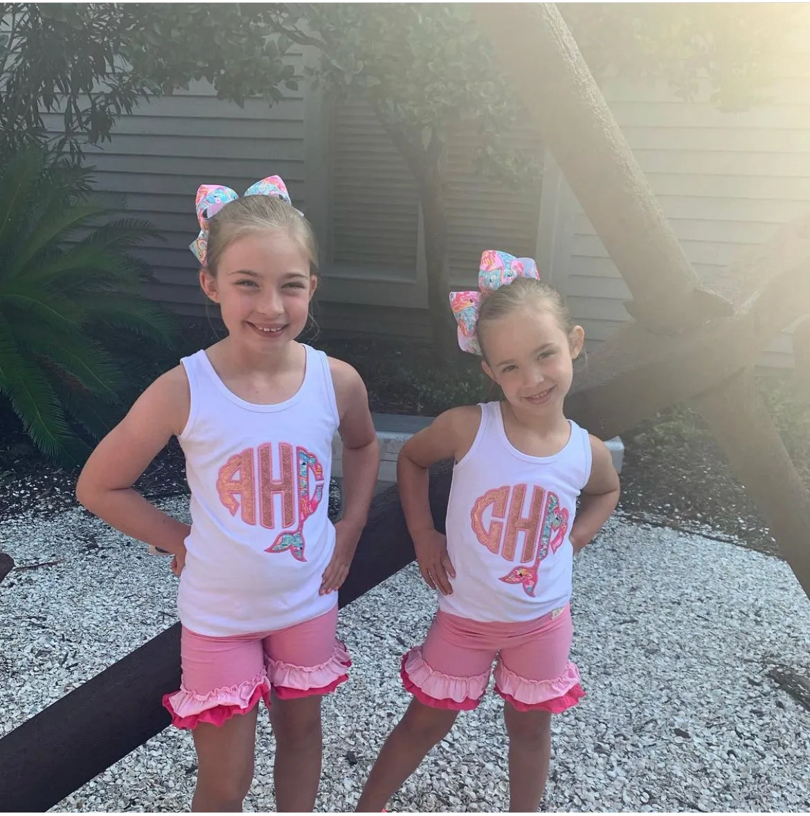Flamingo Ruffle Shorties - Pink Ombre Ruffle Shorts - gorgeous knit ruffle shorts