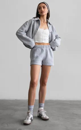 Fleece Lounge Shorts Heather Grey
