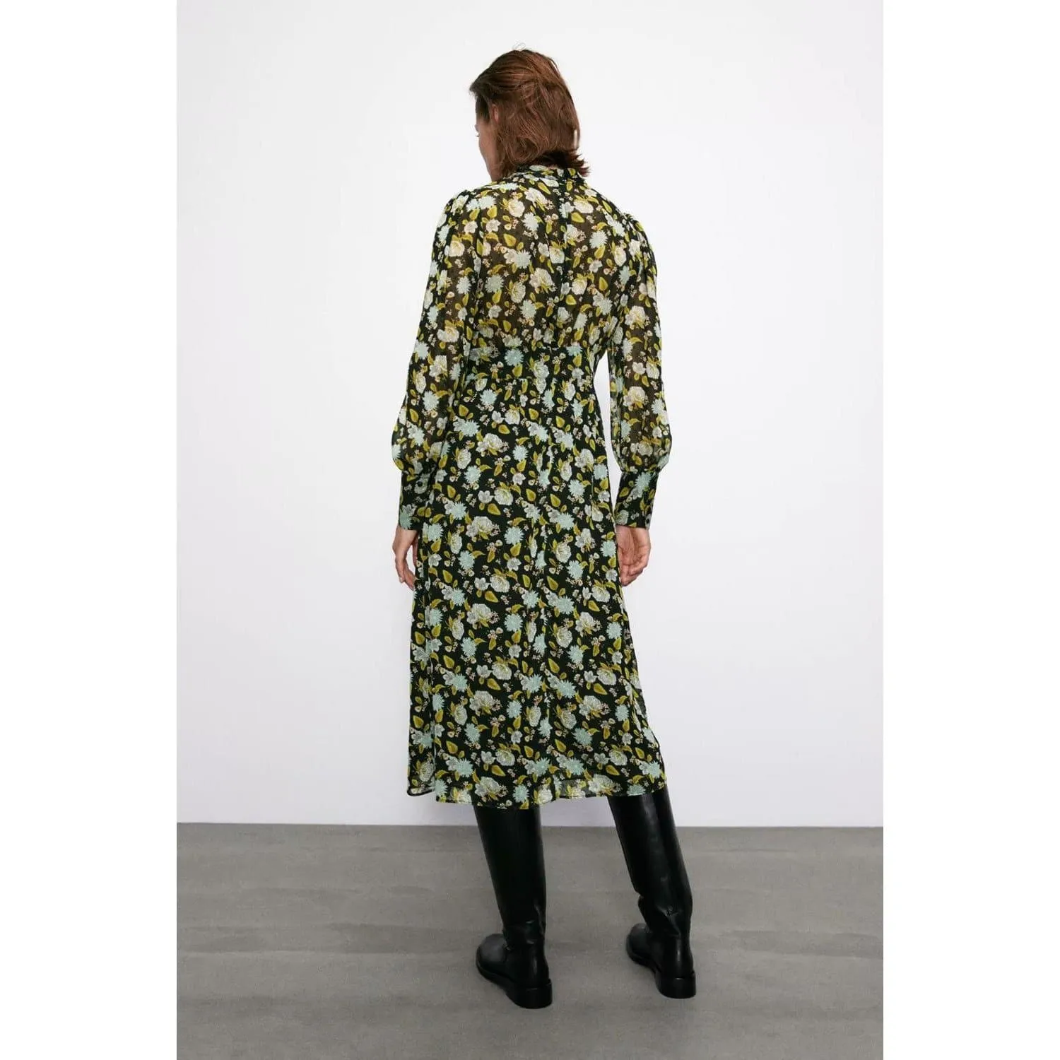 FLORAL VINTAGE CHIFFON DRESS