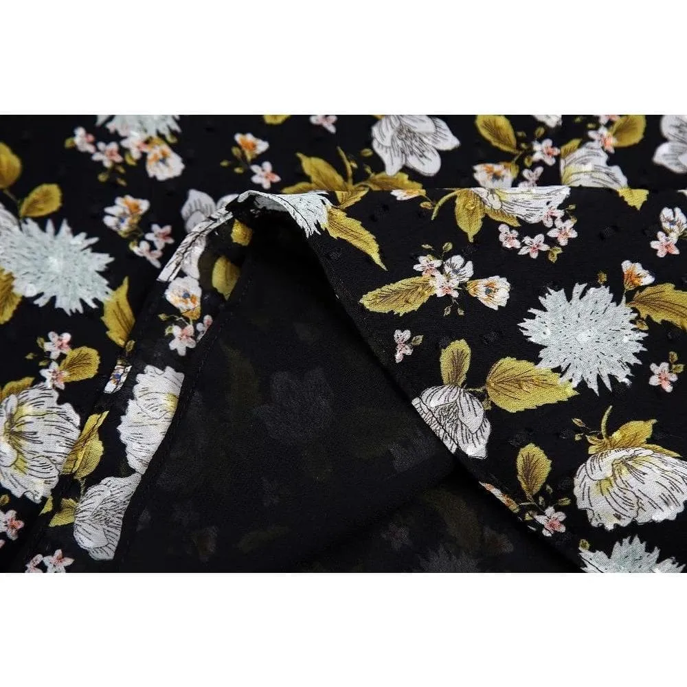 FLORAL VINTAGE CHIFFON DRESS